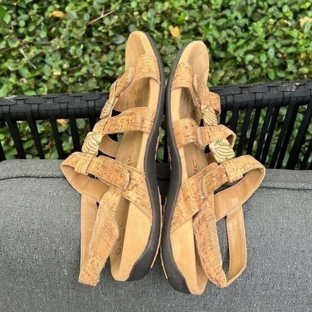 Vionic Triple Strap Amber Adjustable Sandal- Gold… - image 5